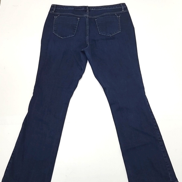 Mossimo Curvy Bootcut Jeans High Waist Rise Dark Washed Whiskered Tall Long 14R - Picture 13 of 17